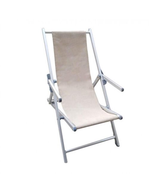 LEŽALJKA ZA PLAŽU OD TEKSTILA S NASLONIMA ZA RUKE