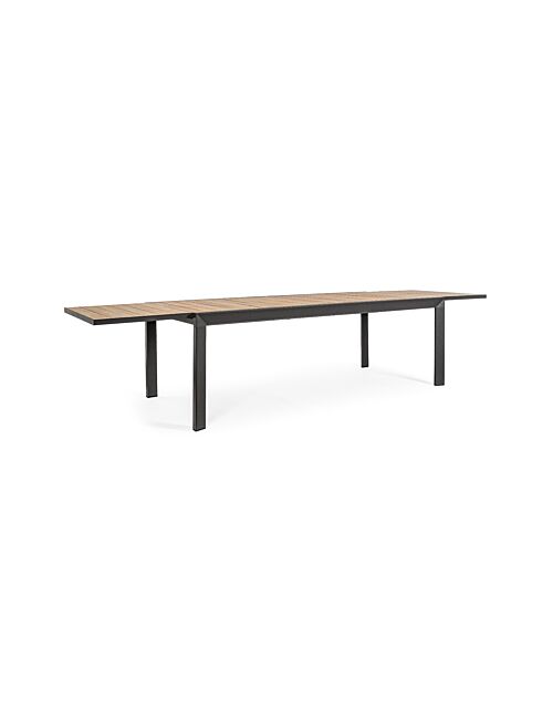 BIZZOTTO Raztegljiva miza BELMAR 220-340x100 natural/antracit YK13