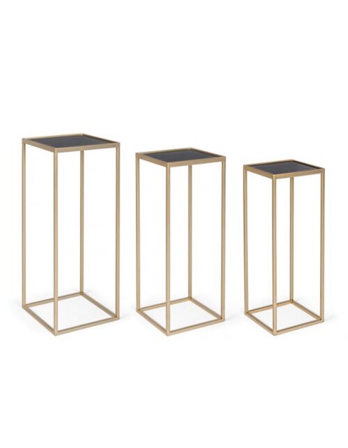 SET3 NUCLEOS QU stolići za kavu u zlatnoj boji