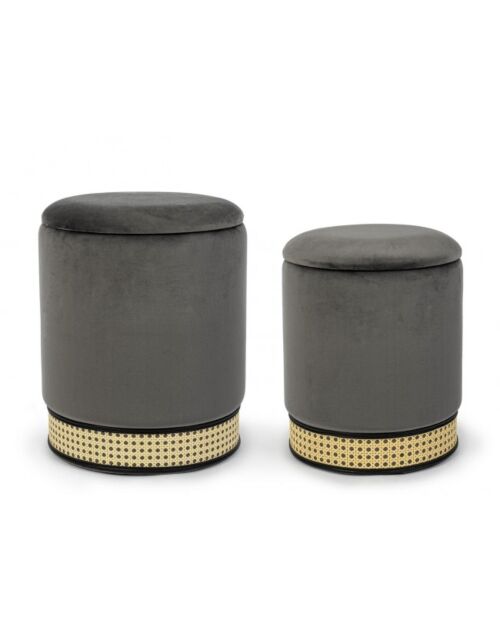 BIZZOTTO SET2 POSODA POUF MILENA GREY SC