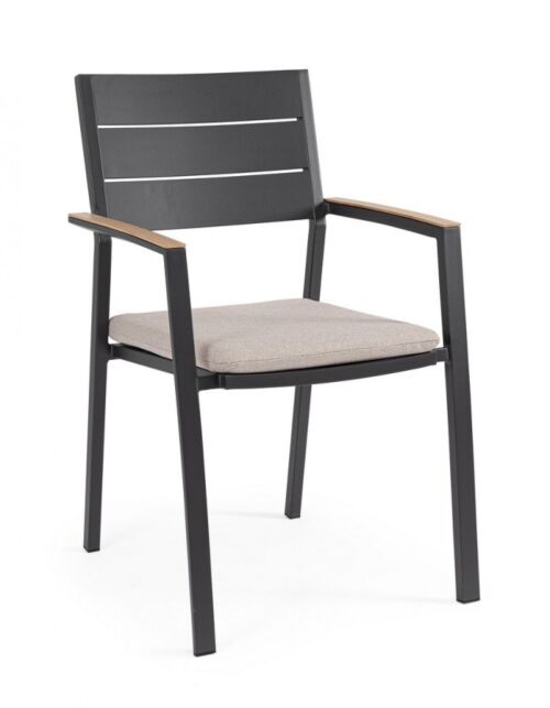 Vrtni stol ZELMAR antracit YK13 z blazino