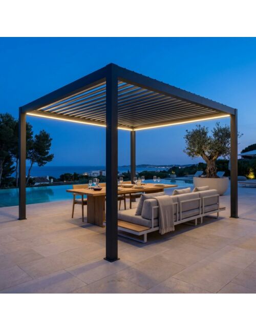 BIOKLIMATSKA PERGOLA 4X4 MOTORIZIRANA Z LED