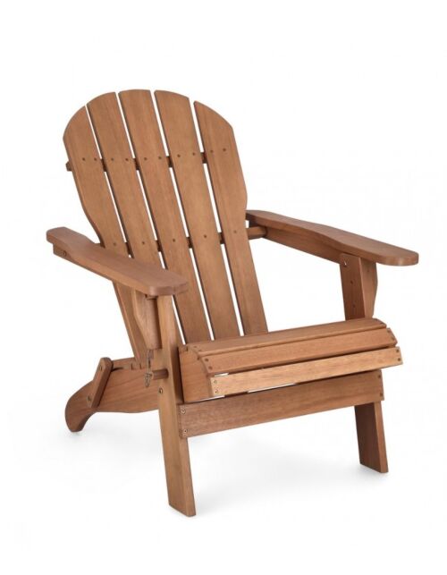 BIZZOTTO Zložljivi leseni fotelj FILADELFIA v naravni barvi