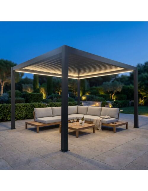 BIOKLIMATSKA PERGOLA 3 X 4 MOTORIZIRANA Z LED