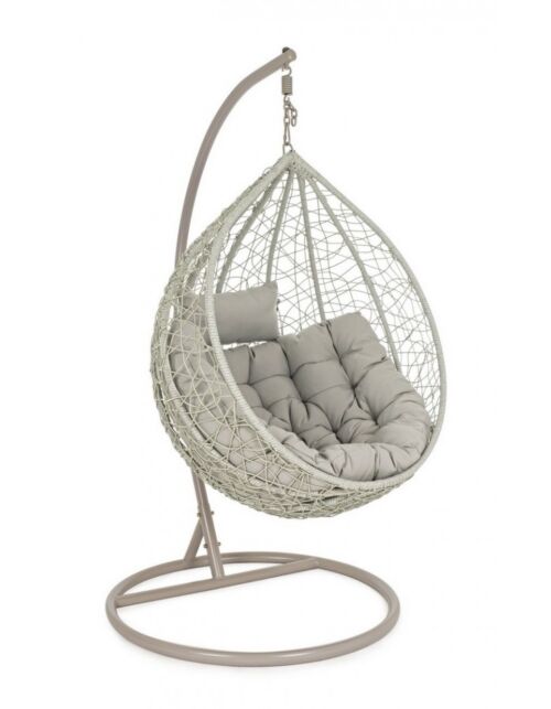 Viseća fotelja AMIRANTES siva s jastucima