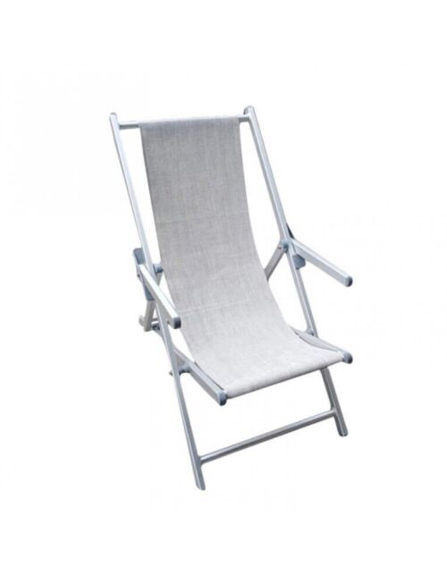 LEŽALJKA ZA PLAŽU OD TEKSTILA S NASLONIMA ZA RUKE