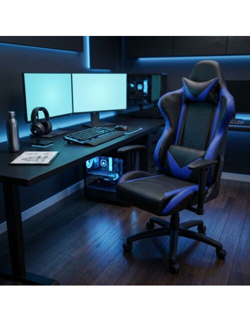 GAMING FOTELJ FALLOUT BLUE IN BLACK