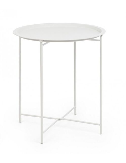 Vrtni stolić s pladnjem AUSTIN – bijeli D46