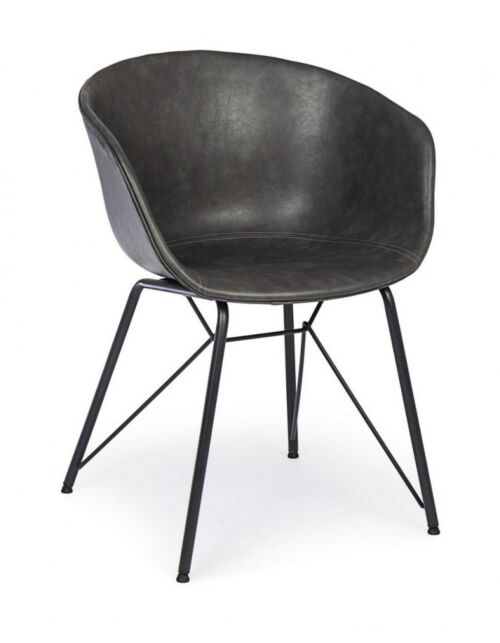 BIZZOTTO STOL VINTAGE WARHOL PU ANTRACIT