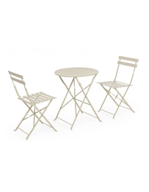 BIZZOTTO Vrtni set 3-delni BISTROT AUSTIN – gypsum