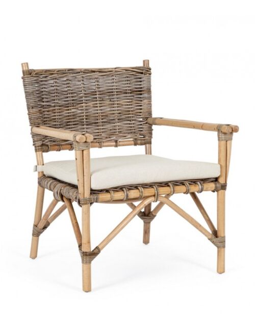 TARIFA vrtna fotelja sa jastukom - prirodni ratan