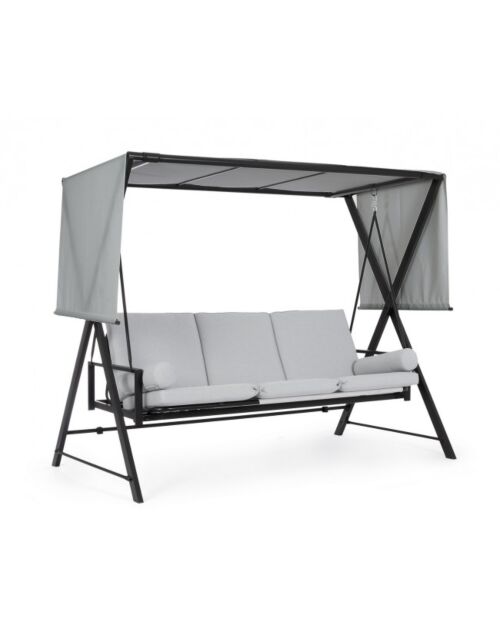 Vrtna ljuljačka trosjed POMPEI s jastucima i platnenim krovom