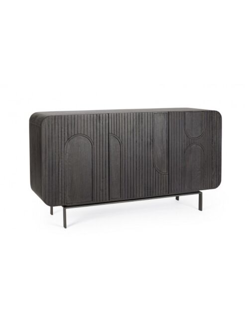 Komoda iz mangovega lesa 3A ORISSA črna