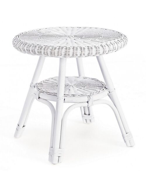 Vrtni stolić ALLISS bijeli - prirodni ratan