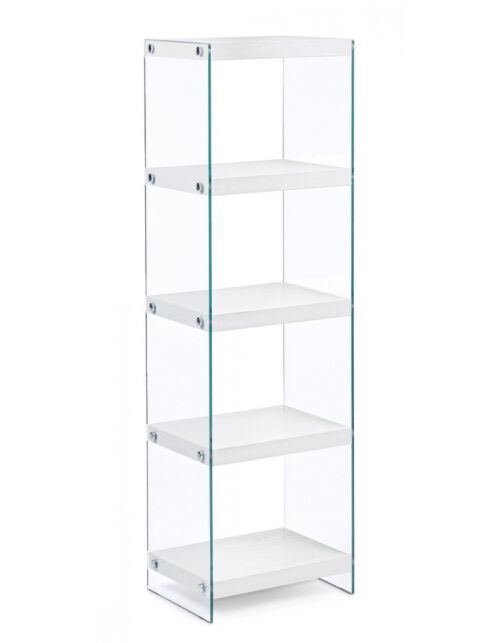BIZZOTTO 5P KNJIŽNA OMARA LINE WOOD WHITE