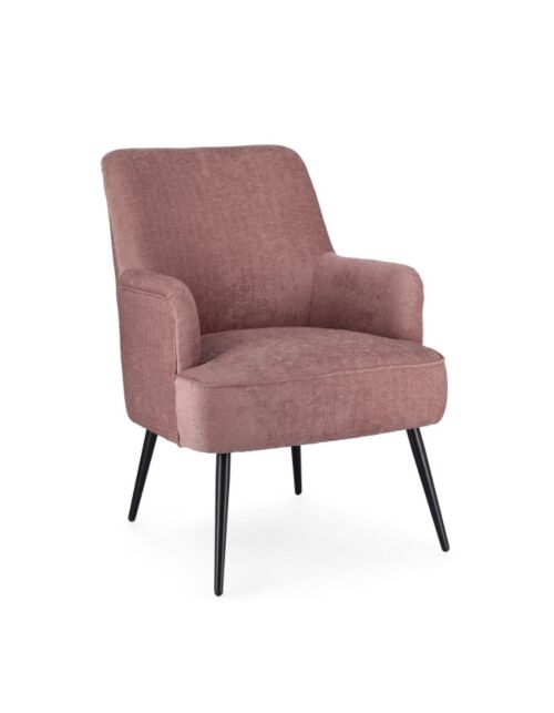 BIZZOTTO oblazinjen fotelj ERNESTINE dark rose