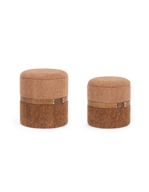 BIZZOTTO set 2 shranjevalnih taburejev TALYA ginger