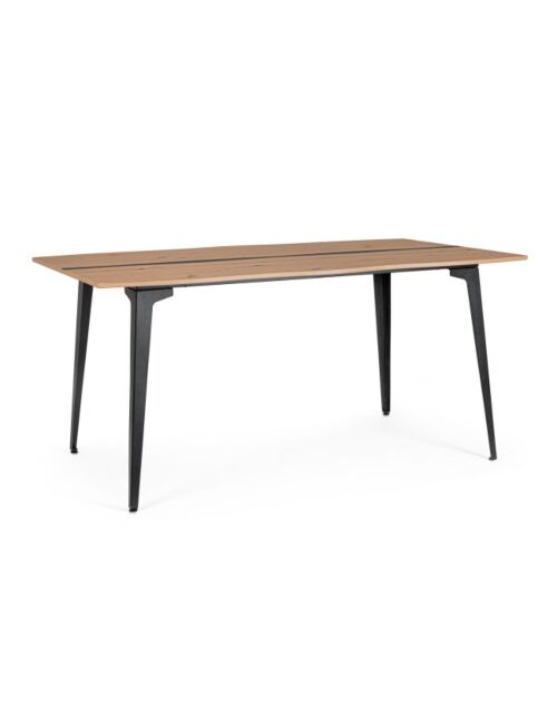 BIZZOTTO jedilna miza MELYS naravna–črna 160 × 75 cm