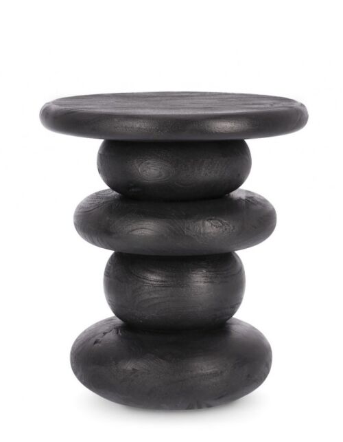 Klub stolić za kavu LOPEZ D40 crni