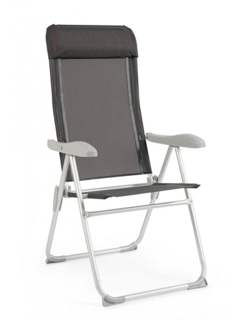 Sklopiva vrtna fotelja CAYO s visokim naslonom antracit boje