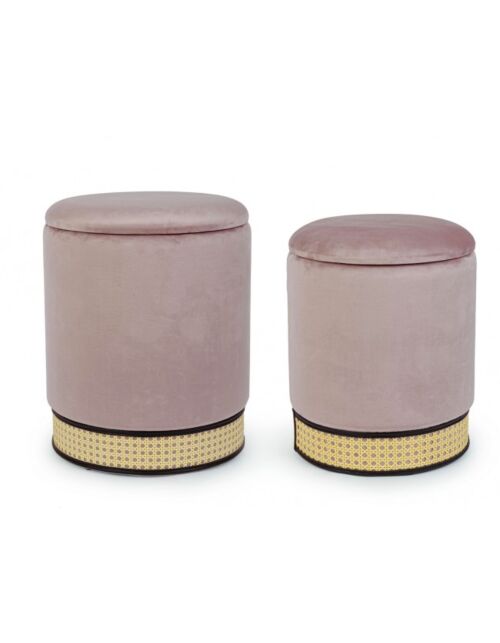 BIZZOTTO SET2 MILENA ANTIQUE PINK POSODICA POUF