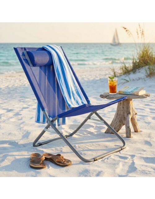 Fotelj za plažo visoki STEEL TEXTILENE BC-807879