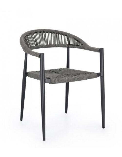 Vrtna fotelja JANDIA antracit/siva - složiva