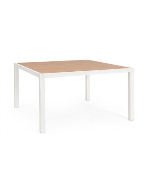 BIZZOTTO Vrtna kvadratna miza HILIJA 136X136 bela LD30