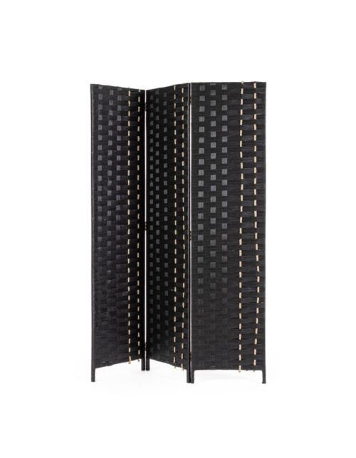 BIZZOTTO paravan 3-delni JALILA črna barva 135×180 cm