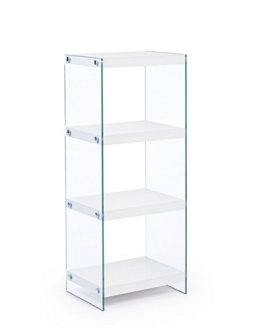 BIZZOTTO 4P KNJIŽNA OMARA LINE WOOD WHITE