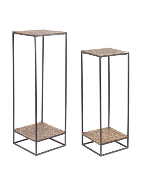 BIZZOTTO set 2 dekorativni mizici MYSORE zlate visoke