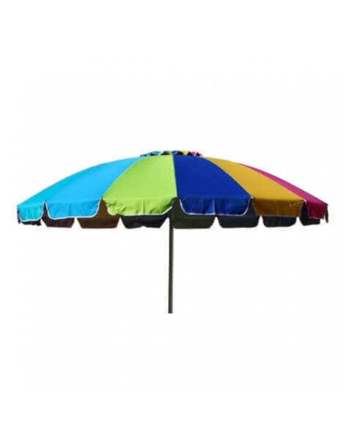 DEŽNIK ZA PLAŽO RAINBOW Z ALUMINIJASTO PALICO 240/32