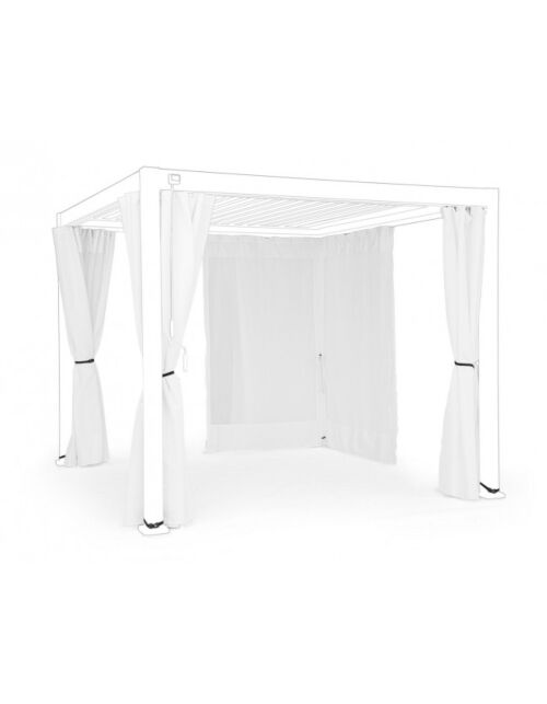 Set 4 bočnih platna i komarnika za pergolu OCEAN 3x3 bijela