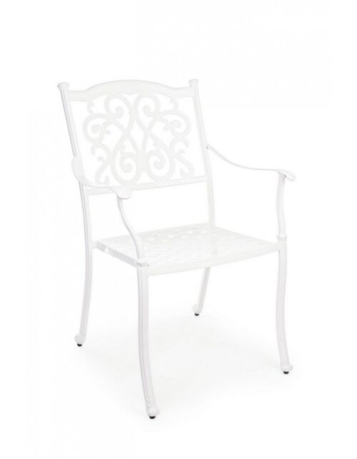 Vrtna stolica s naslonima za ruke IVREA bijela