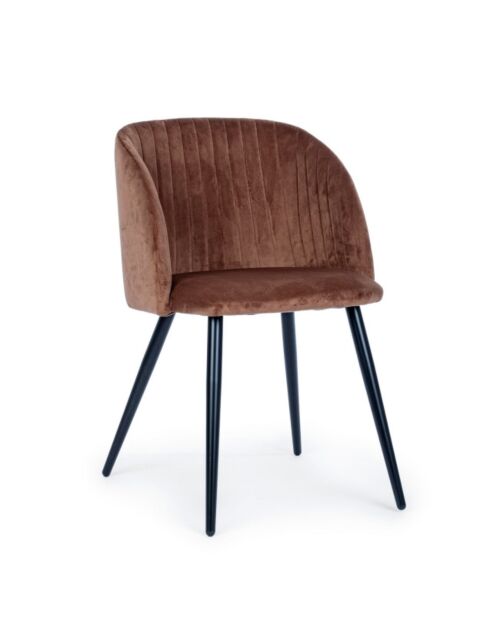 BIZZOTTO QUEEN oblazinjen jedilni stol Velvet Ruggine