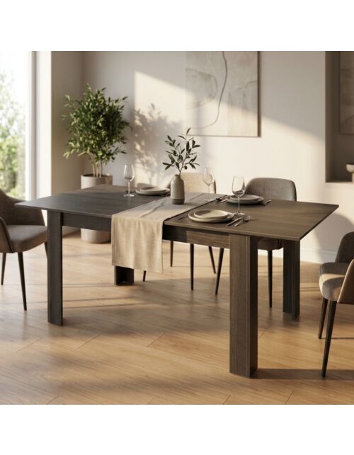 Raztegljiva jedilna miza EMMET taupe 140/190 × 90