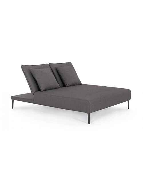 Dvojni ležalnik VIPER antracit QS22/ANTR z blazinami