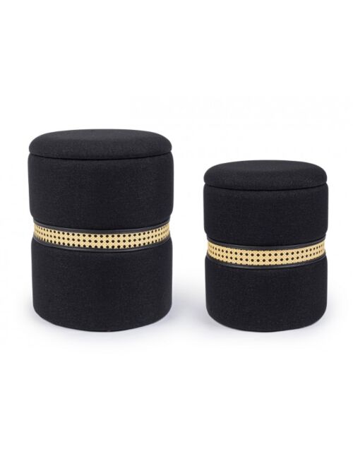 BIZZOTTO SET2 KARINA ČRNA POSODA POUF