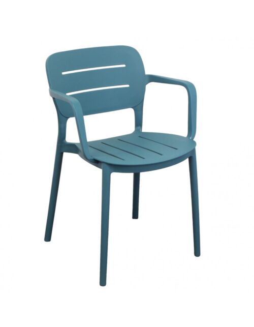 Vrtni stol GISELLE z nasloni – petrol modri