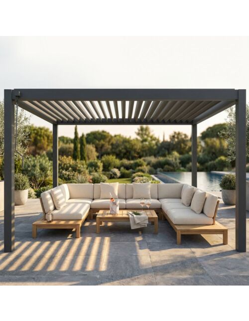 3X4 BIOKLIMATSKA PERGOLA Z DVOJNO LAMELO