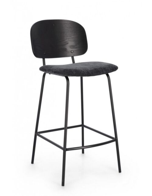 BIZZOTTO BARSKI STOL SIENNA TEMNO SIV