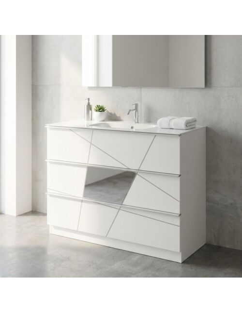439050-T100 KOPALNICA 100 CM SIJAJ BELA LEONARDO