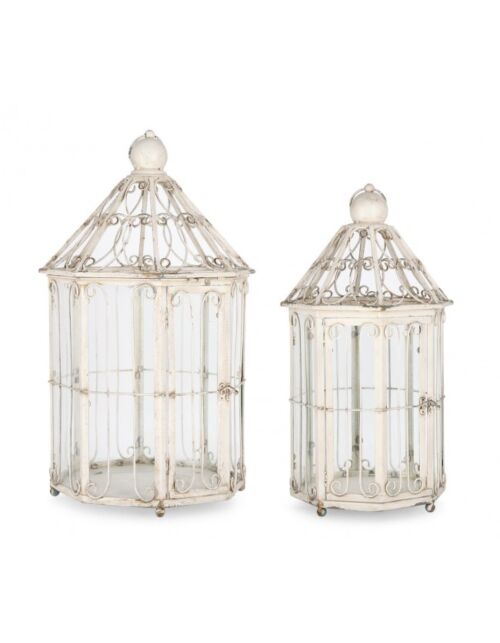 Set 2 lanterne VIOLET ESAG – bijele