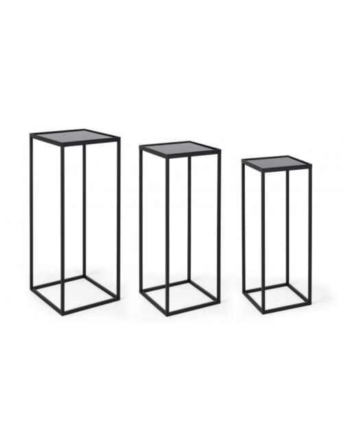 SET3 NUCLEOS QU stolići za kavu u crnoj boji