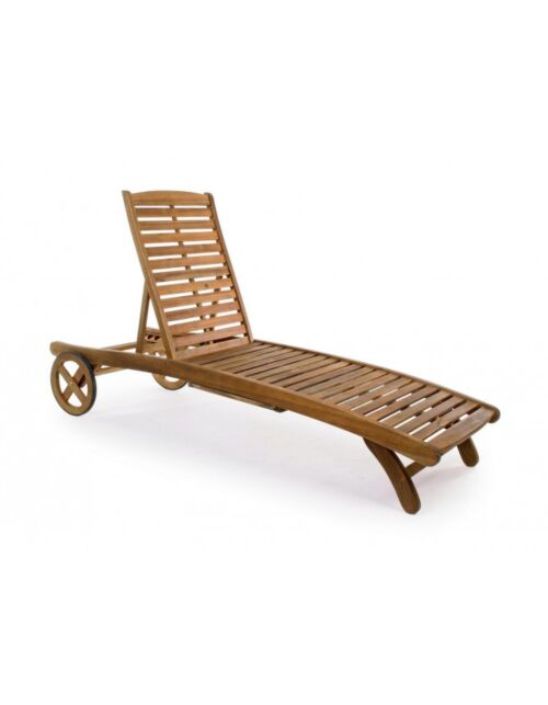 Drvena vrtna ležaljka NOEMI s kotačićima - bagrem