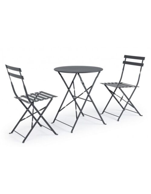 BIZZOTTO Vrtni SET3 BISTROT WISSANT antracit