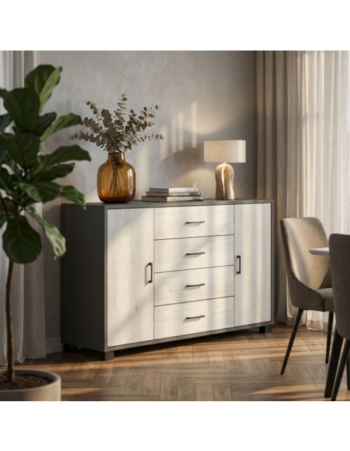 A775TTQB030K OMARA 2 VRATA 4 PREDALI - KOMPLET TITAN IN BELI HRAST