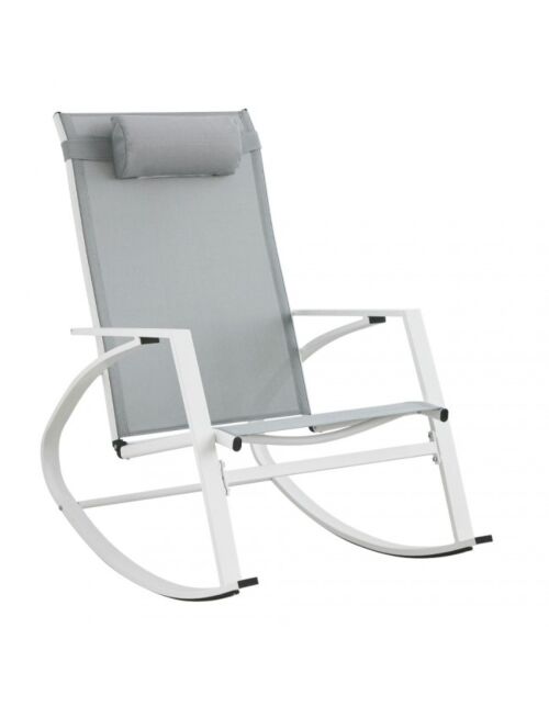 Stolica za ljuljanje DEMID bijela – metalna konstrukcija