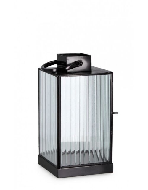 TEHRI lampion transparentno crni H27.5