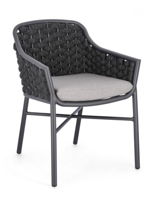 BIZZOTTO Vrtni fotelj EVERLY antracit QS22 z blazino